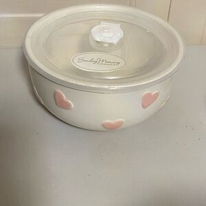 - Sunday M. Collection hearts With Lid Microwave Safe Dial Vent To Open  5”